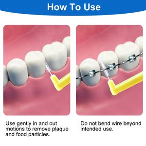 Meilleures brosses interdentaires orthodontiques en <span class=keywords><strong>plastique</strong></span>, en vrac, marque privée, recharge, soin des gencives, nettoyage dentaire, fabricant direct - Product Image 3