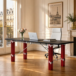 <span class=keywords><strong>Escritorio</strong></span> de <span class=keywords><strong>Oficina</strong></span> Bauhaus, <span class=keywords><strong>Diseño</strong></span> Minimalista, Tablero de Abedul Marino, Mesa Larga, Banco de Trabajo, <span class=keywords><strong>Escritorio</strong></span> para Computadora con Eje Óptico, Uso Comercial - Product Image 2