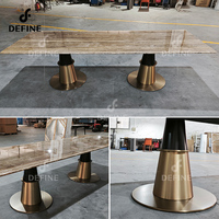 Service clé en main de fabrication sur mesure complète, ensemble complet de meubles de restaurant modernes en marbre pour usage hôtelier et salle à manger, facile à nettoyer