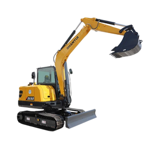Mini-excavatrice sur chenilles Shantui SE60 avec moteur diesel turbocompressé, boîte de vitesses PLC et roulement pour une efficacité élevée et une polyvalence dans la construction - Product Image 1