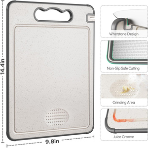 Planche à découper en plastique durable résistante aux rayures double face SS304, compatible lave-vaisselle, ustensile de cuisine en acier inoxydable - Product Image 4