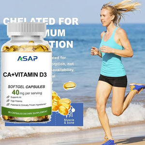 Suplementos OEM Densidad ósea Calcio líquido Líquido Gotas de vitamina D Vitamina D3 Cápsulas blandas - Product Image 2