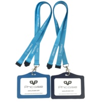 Lanière en polyester imprimée en gros avec logo personnalisé, sangle de cou à transfert thermique pour porte-badge, prix d'usine