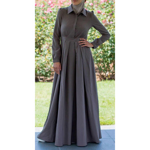 <span class=keywords><strong>Abaya</strong></span> Modesta di Dubai per Donne Musulmane, Alta Qualità, Tinta Unita, Maniche Lunghe, Vestito Casual ODM - Product Image 6