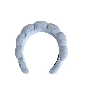 Wholesale Custom Sponge Spa <strong>Headband</strong> For Washing Face Plain Fabric Knot Plastic Hair Band For Girls Hairbands Category - Product Image 6