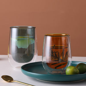 Tasse à café en verre <span class=keywords><strong>pyrex</strong></span> à double paroi résistante à la chaleur en forme d'œuf transparent MAIMAI pour café <span class=keywords><strong>lait</strong></span> - Product Image 3