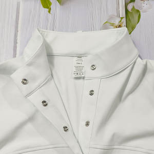 Camicia da esposizione nera con LOGO personalizzato per donne di alta qualità comode da corsa a cavallo con bottoni equestri Baselayer - Product Image 6