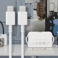 Promo Panas untuk Kabel Data PVC Dual Type-C 5A PD 45W Pengisian Cepat untuk Laptop dan Earphone