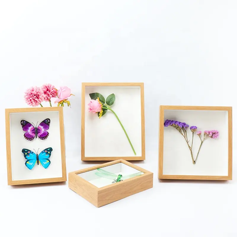 6 7 8 10 16 Inches A4 Desk Home Decoration Wooden Picture Dried Diy Wood Animal Flower Paper Quilling Photo Frame