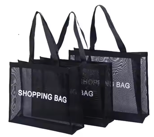 <span class=keywords><strong>Bolsa</strong></span> de Playa Grande Personalizada de Malla de Nailon para Viajes, Uso Diario y Baño, con Correa para el Hombro - Product Image 4