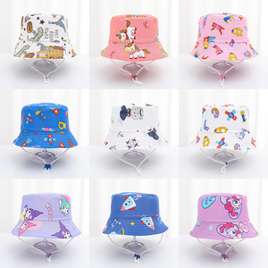 Chapeau Bob <span class=keywords><strong>Enfant</strong></span> Landfond pour l'été, motif dessin animé, style pêcheur, pour bébés filles et garçons, idéal plage et plein air - Product Image 2