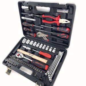 59 + 1 PCS đa chức năng nhựa trường hợp thép carbon công cụ Ổ cắm cờ lê nhà dụng cụ cầm tay Kit Set - Product Image 5