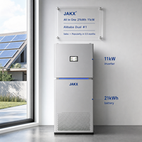 Système d'alimentation de secours solaire 21 kWh LiFePO4 11 kW avec onduleur intégré pour la maison, stockage d'énergie autonome en cas d'urgence