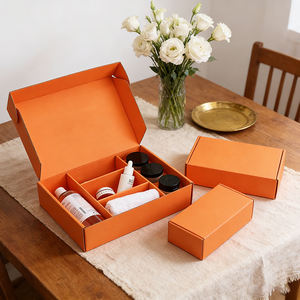 Caja de Embalaje Cosmética Naranja Premium, Ecológica, Reutilizable, Biodegradable, Plegable, de Cartón Corrugado - Product Image 3