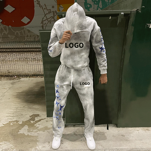 Conjunto de Sudadera con capucha gris de alta calidad para hombre <span class=keywords><strong>Trastar</strong></span> EE. UU. Reino Unido tejido cálido estampado personalizado algodón pesado Carsiko Legging Russell chándal para hombre - Product Image 5