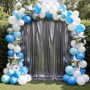 ผ้าม่านปักเลื่อมสีทองหรูหราไม่มีรอยเหี่ยวย่นม่านหลังแบบห้อยสำหรับถ่ายภาพวันเกิดงานแต่งงาน - Product Image 6