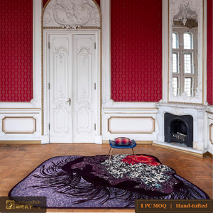 Tapis en laine et soie de bambou tufté à la main LandScopeTech Sea Anemone, forme sculpturale 3D, tapis de designer pour villa de luxe - Product Image 2
