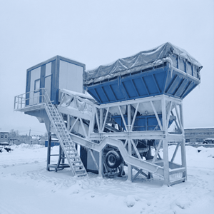 Siap Kirim Mobile Concrete Batch <span class=keywords><strong>Plant</strong></span> YHZS75 Kapasitas Tinggi Dengan Sistem Kontrol Rusia untuk Pasar Kazakhstan - Product Image 1