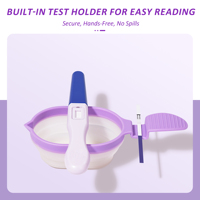 Tests de grossesse d'ovulation pour femmes tasse de collecte d'urine pliable réutilisable avec poignée antidérapante tasse de pipi portable avec repos de test