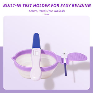 Tests de grossesse d'ovulation pour femmes tasse de collecte d'urine pliable réutilisable avec poignée antidérapante tasse de pipi portable avec repos de <span class=keywords><strong>test</strong></span> - Product Image 4