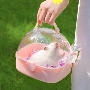Petit transporteur multifonction pour animaux de compagnie avec distributeur d'eau, maison transparente pour animaux de compagnie, <span class=keywords><strong>cage</strong></span> pour <span class=keywords><strong>hamster</strong></span> pour petits animaux - Product Image 5