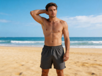 Shorts de surf pour hommes, taille élastique, décontractés, couleur unie, séchage rapide, respirants, imperméables, essentiels pour la gym, streetwear, personnalisables