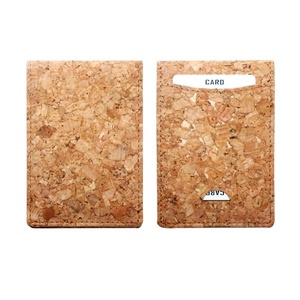 Fashion Eco Friendly Cork Fabric Custom Men Wallet Credit <b>Card</b> <b>Holder</b> With Money Clip - Product Image 5