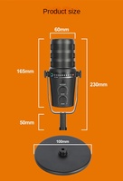 Microphone dynamique tout métal USB/XLR pour podcast micro MV7 pour enregistrement de podcasting jeux en direct