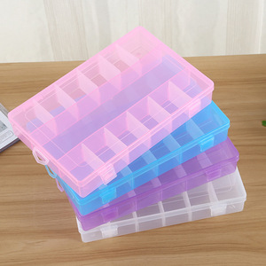 Transparent Plastic Storage <b>Box</b> 13 Grids With Lid For Jewelry Beads Stationery <b>Small</b> <b>Tools</b> Organizers Multicolor - Product Image 1