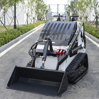 Mini Skid Steer Loader Langsung dari Pabrik, Mesin Honda, Bersertifikasi CE EPA, Crawler Hidrolik, Loader Kompak dengan Bucket dan Perlengkapan Lengkap