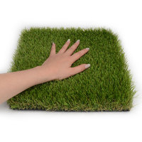 Gazon artificiel résistant en forme de S de 44 mm, souple, écologique, haute densité, pour projets résidentiels modernes, résistant aux UV, haute performance