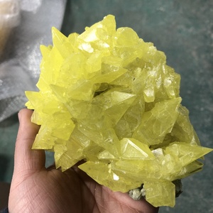 Piedras preciosas curativas de <span class=keywords><strong>azufre</strong></span> amarillo de alta calidad al por mayor, cuarzo natural no pulido para decoración fengshui - Product Image 5