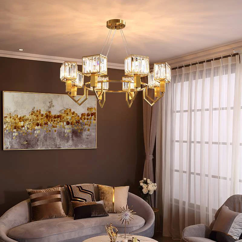 Scandinavian personality unique gold black E14 LED big chandelier luxury hotel home deco interior drop chandelier supplier