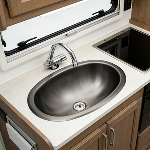 Lavello da Cucina <span class=keywords><strong>per</strong></span> <span class=keywords><strong>Camper</strong></span> in Acciaio Inox 304 <span class=keywords><strong>per</strong></span> Alimenti, Design Profondo 1200mm, Accessori Interni <span class=keywords><strong>per</strong></span> <span class=keywords><strong>Camper</strong></span> - Product Image 2