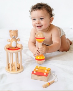 Ensemble d'instruments de musique en bois en gros, jouets en bois, xylophone, maracas, hochet, ensemble de 4 pièces - Product Image 3