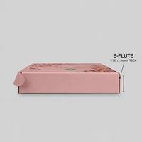 Usine Design Personnalisé Logo Papier Ondulé Pliant Boîte Mailer Emballage Boîte D'expédition Rose Couleur Impression Robe De Luxe
