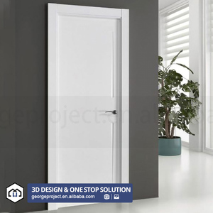 Los Angeles biệt thự 4-9/16 ''khung trắng hoàn thành Lõi Rỗng gỗ cứng tấm cửa prehung nội thất đúc cửa - Product Image 2