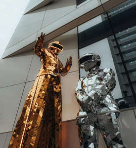 Efun Pedido Mínimo 1 Pieza Traje de Espejos Enterizo a la Moda para DJ Club Fiesta Discoteca Bailarín de Escenario Ropa Reflectante para Zanquero - Product Image 2