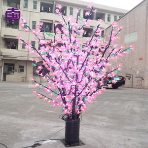 Arbre artificiel réaliste à LED violet, simulation d'arbre lilas pour la décoration de jardins, de centres commerciaux et d'espaces commerciaux - Product Image 3