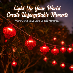 Guirlande lumineuse LED Shineu pour le Nouvel An chinois, lanterne rouge, IP65, longueur personnalisable, décoration de rideau pour le Festival du Printemps - Product Image 3