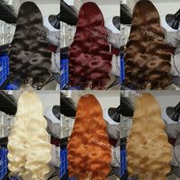 Perruque Frontale en Dentelle Transparente HD Suisse Naturelle 30 40 Pouces, Perruques Brésiliennes 100% Cheveux Humains Ondulés