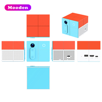 Consola de Juegos con Sensor de Movimiento AI Mooden M58 Cube, Consola de Juegos Interactiva Todo en Uno para el Hogar, Mini Proyector para Fiestas Familiares y Infantiles