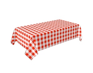Waterproof Woven Polyester Tablecloth Rectangle Checkered Gingham Plaid Washable Reusable for <b>Outdoor</b> Dining Party Wholesale - Product Image 1
