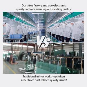 Vercon AI miroir intelligent rond sans cadre Android 11 rétro-éclairé Led Wifi Bluetooth affaires météo Message nouvelles salle de bain hôtel villa - Product Image 5