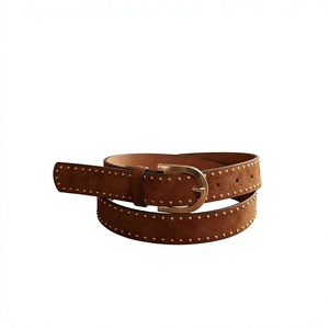 Ceintures formelles vintage pour hommes BS INTERNATIONAL en cuir de vache naturel, boucle à ardillon en acier durable, longueur personnalisable, écologiques, solides, 3,8 cm - Product Image 3