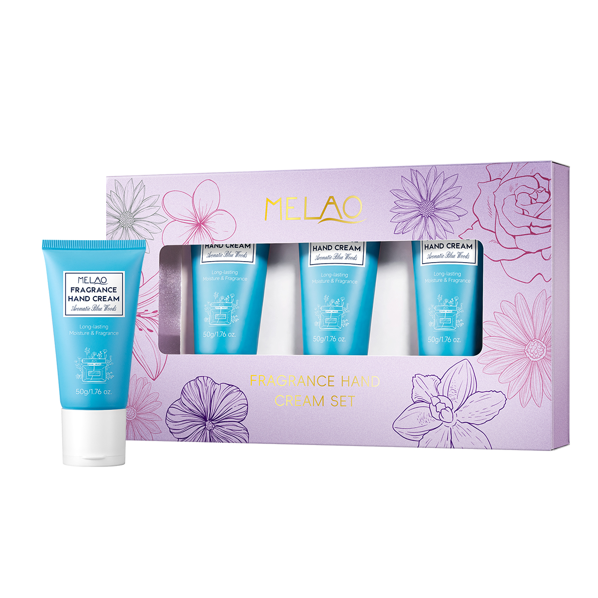 Coffret de crèmes pour les mains parfumées (Bois bleus aromatiques)