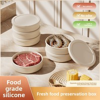 Boîte de conservation des fruits pour réfrigérateur, compatible micro-ondes, en silicone alimentaire portable 300 ml pour pique-niques en extérieur, boîte à lunch, bureau