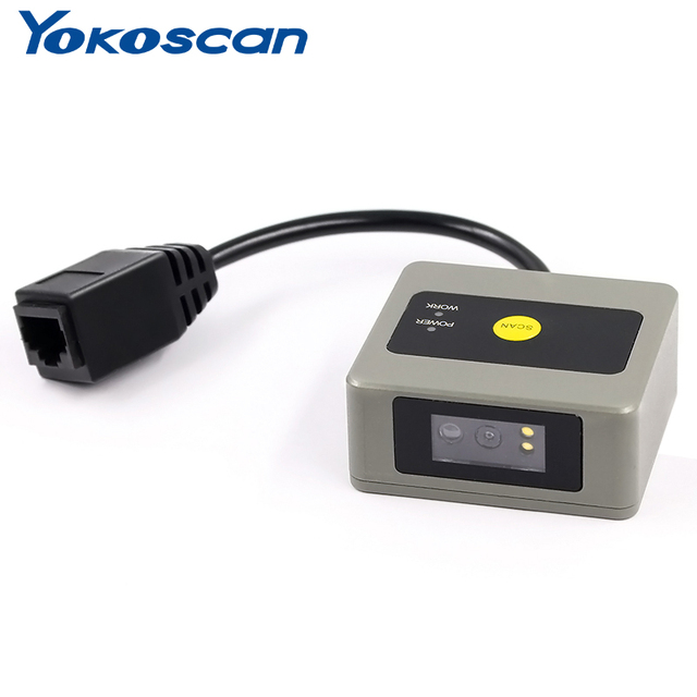 Barcode Scanner Module, Embedded Mini Auto-scan Barcode Reader for 1D 2D QR Code, Fixed Mount to Self-Service Equipment