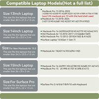 Sac pour ordinateur portable de haute qualité, style professionnel, pochette pour ordinateur portable de 13 à 15 pouces pour MacBook Air, nouveau MacBook Pro, iPad