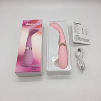 Vibrateur G-Spot à design incurvé pour femmes, en silicone pur, étanche, rechargeable par USB, 10 modes de vibration, double moteur, léger